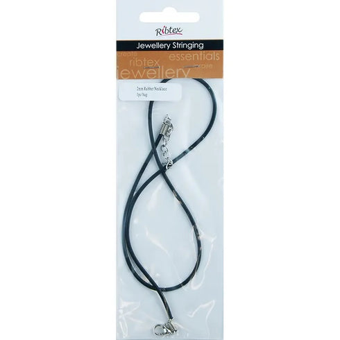 2mm Rubber Necklace with Lobster Clasp